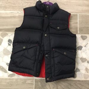 EUC - navy/red kids size 7 LandsEnd outerwear vest